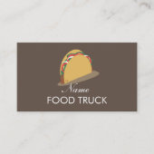 Carte de visite du logo du camion alimentaire Taco (Devant)