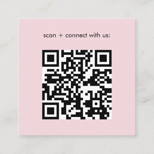 Carte de visite du logo du Carré de code QR rose d (Dos)