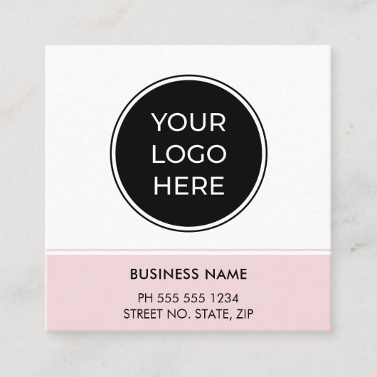 Carte de visite du logo du Carré de code QR rose d (Devant)