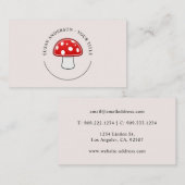 Carte de visite du logo du champignon (Devant / Derrière)