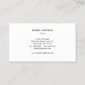 Carte de visite du logo du Cheval d'or moderne (Dos)