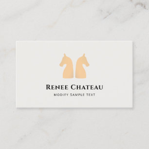 Carte de visite du logo du Cheval d'or moderne