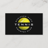 Carte de visite du logo du club de tennis moderne (Devant)