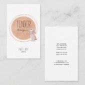 Carte de visite du logo du lapin couleur eau (Devant / Derrière)