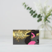 Carte de visite du logo du modèle de mode (Debout devant)