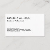 Carte de visite du logo du modèle de mode (Dos)