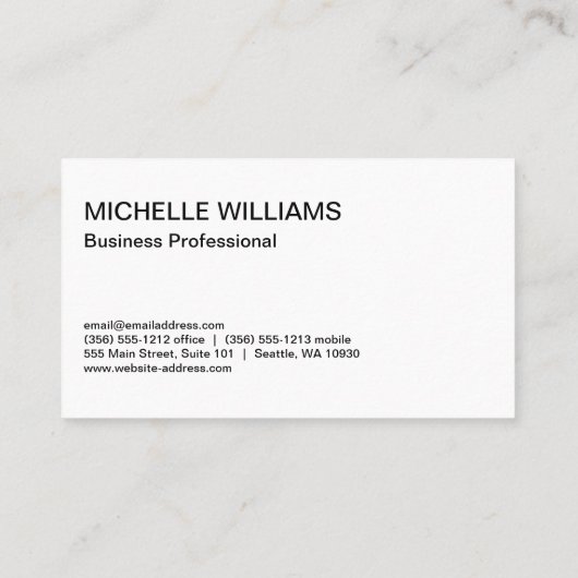 Carte de visite du logo du modèle de mode (Dos)