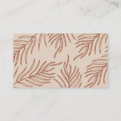 Carte de visite du logo du Motif feuille (Dos)