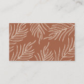 Carte de visite du logo du Motif feuille (Dos)