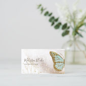 carte de visite du logo du papillon aquarelle (Debout devant)