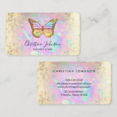 carte de visite du logo du papillon irisé (Devant / Derrière)