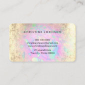 carte de visite du logo du papillon irisé (Dos)