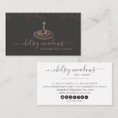 Carte de visite du logo du Spa rose Gold (Devant / Derrière)