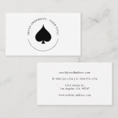 Carte de visite du logo du symbole Black Spade (Devant / Derrière)