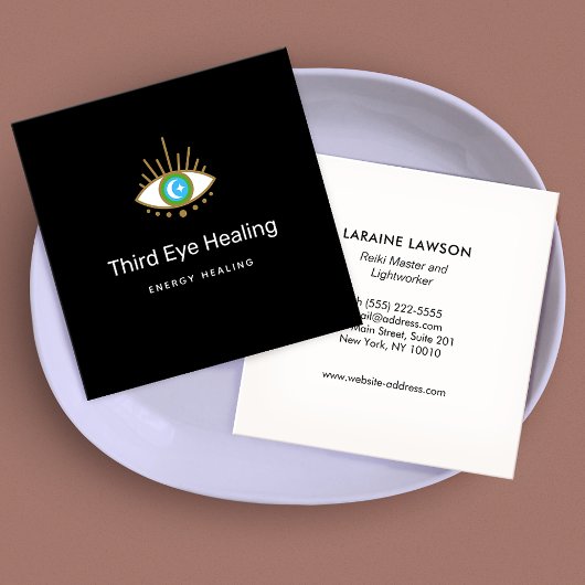 Carte de visite du logo du troisième oeil spiritue