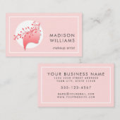 Carte de visite du logo féminin rose et corail (Devant / Derrière)