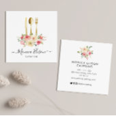 carte de visite du logo floral