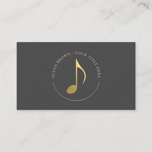 Carte de visite du logo Gold Huitième note (Devant)