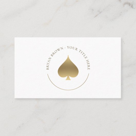 Carte de visite du logo Gold Spade (Devant)