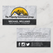 Carte de visite du logo immobilier et urbain (Devant / Derrière)