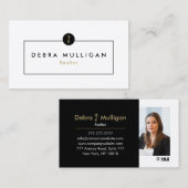 Carte de visite du logo immobilier moderne (Devant / Derrière)