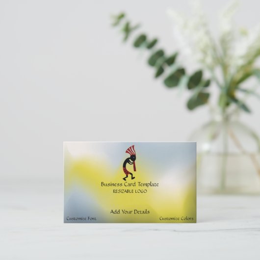 Carte de visite du logo Kokopelli (Debout devant)