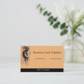 Carte de visite du logo Kokopelli (Debout devant)