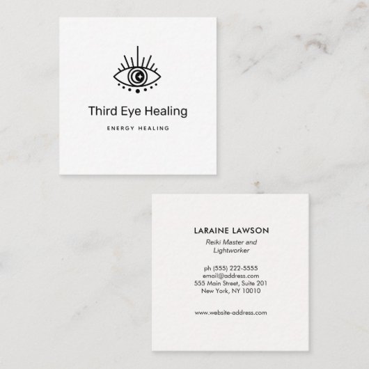 Carte de visite du logo Moon Star Third Eye (Devant / Derrière)