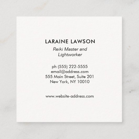 Carte de visite du logo Moon Star Third Eye (Dos)