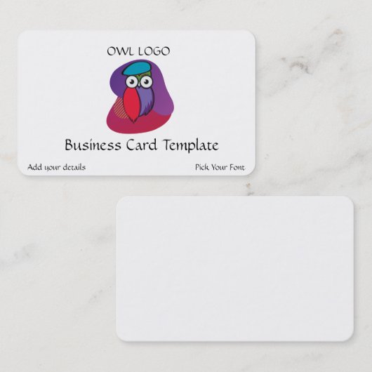 Carte de visite du logo Owl (Devant / Derrière)