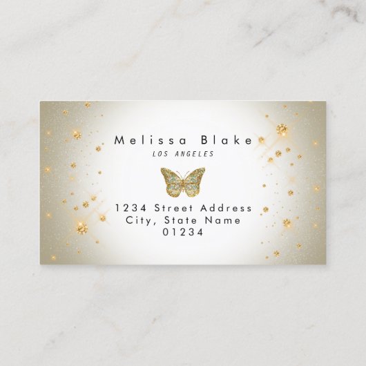 carte de visite du logo papillon (Dos)