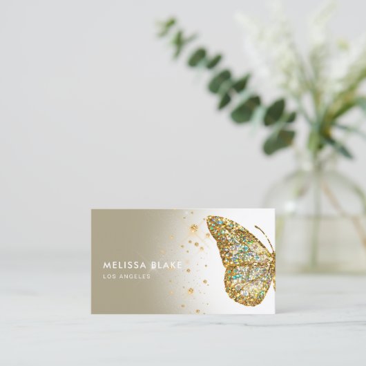 carte de visite du logo papillon (Debout devant)