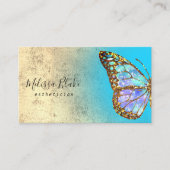 carte de visite du logo papillon bleu (Devant)