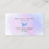 ・ carte de visite du logo papillon bleu (Dos)