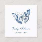 Carte de visite du logo papillon de porcelaine (Devant)