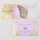 carte de visite du logo papillon lavande (Devant / Derrière)