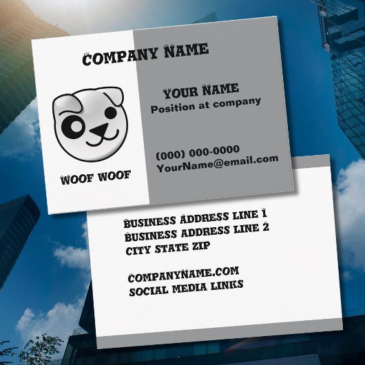 Carte de visite du logo Puppy linux
