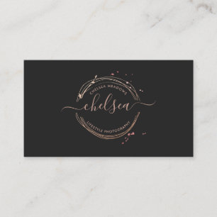Carte de visite du logo rose Gold