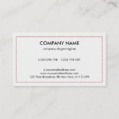 Carte de visite du logo rose Parties scintillant o (Dos)