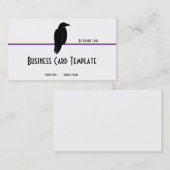Carte de visite du logo Silhouette Black Bird Rave (Devant / Derrière)
