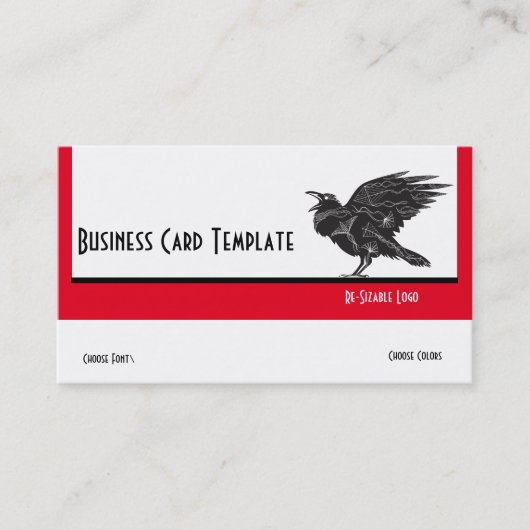 Carte de visite du logo Silhouette Black Bird Rave (Devant)