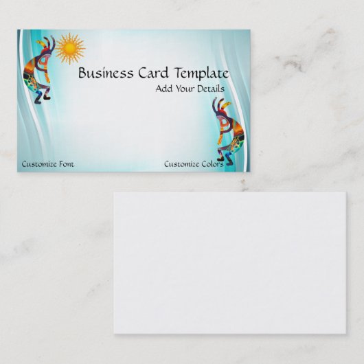 Carte de visite du logo Sun Two Kokopelli (Devant / Derrière)