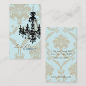 Carte de visite du lustre 2 de damassé (menthe) (Devant / Derrière)