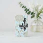 Carte de visite du lustre 2 de damassé (menthe) (Debout devant)