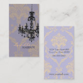 Carte de visite du lustre 2 de damassé (pourpre) (Devant / Derrière)