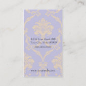 Carte de visite du lustre 2 de damassé (pourpre) (Dos)