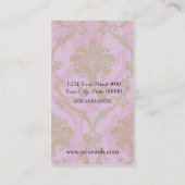 Carte de visite du lustre 2 de damassé (vert rose) (Dos)