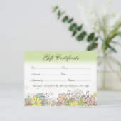 Carte de visite du magasin de bons cadeaux (Debout devant)