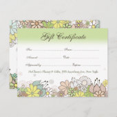 Carte de visite du magasin de bons cadeaux (Devant / Derrière)