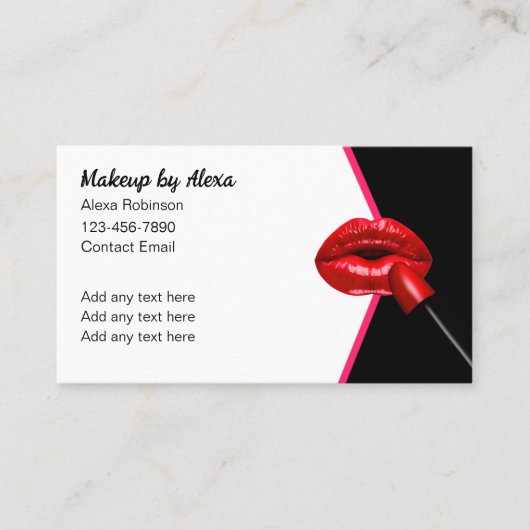 Carte de visite du maquillage de beauté tendance (Devant)